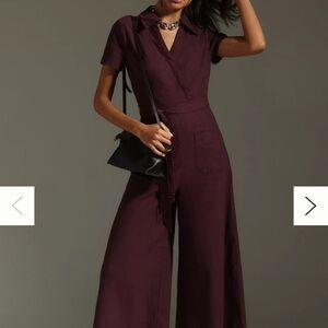 Anthropologie Plum Jumpsuit with Pockets